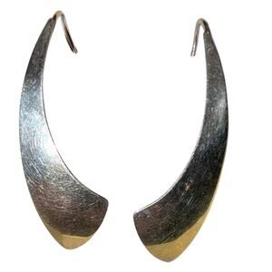 Ed Levin Sterling Silver Threader Earrings Drop Dangle 1 5/8 Inch long